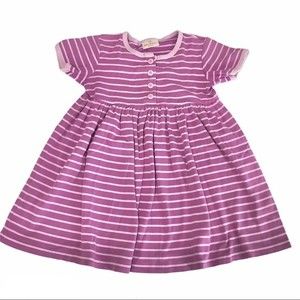 Hanna Andersson striped purple dress 110 US 5
